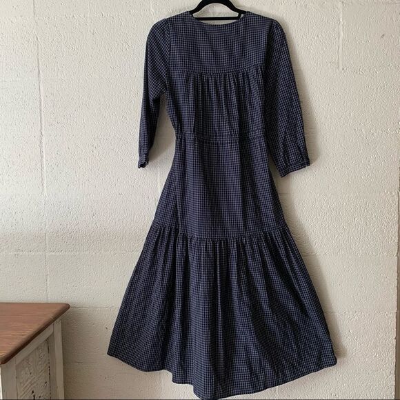 NWT Anthropologie The Korner Check Prairie Dress - Picture 3 of 5